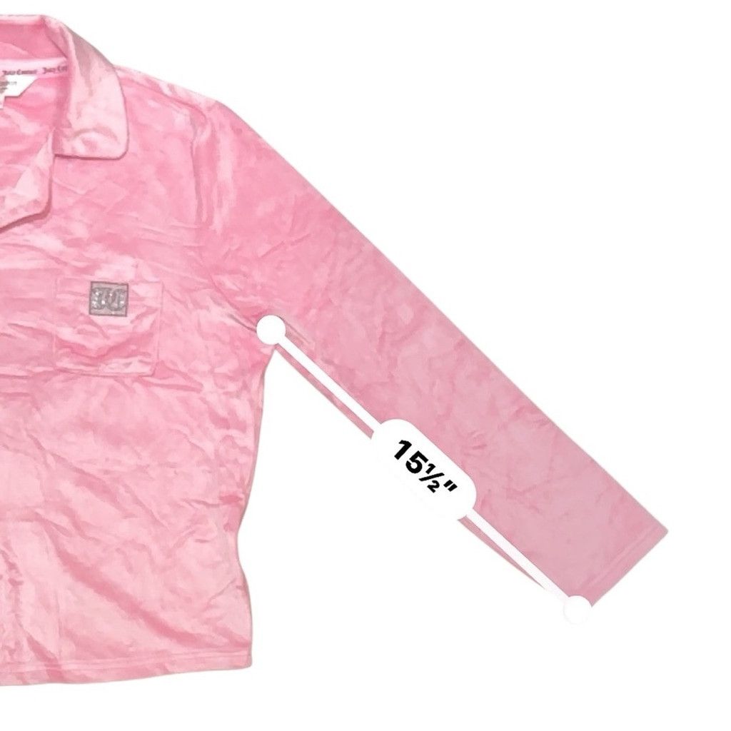Juicy Couture JUICY Couture Pink Velour Pajama Top SZ L Size L / US 10 / IT 46 - 10 Thumbnail