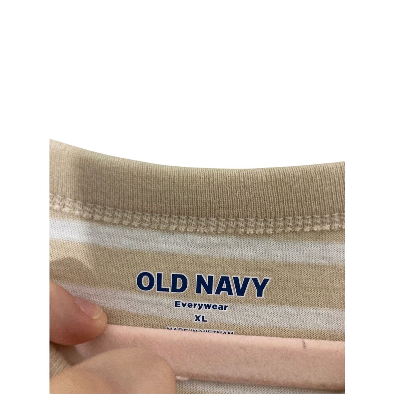 Old Navy Old Navy Neutral Tone Stripe Portofino Prep Long Sleeve Size XL / US 12-14 / IT 48-50 - 3 Thumbnail