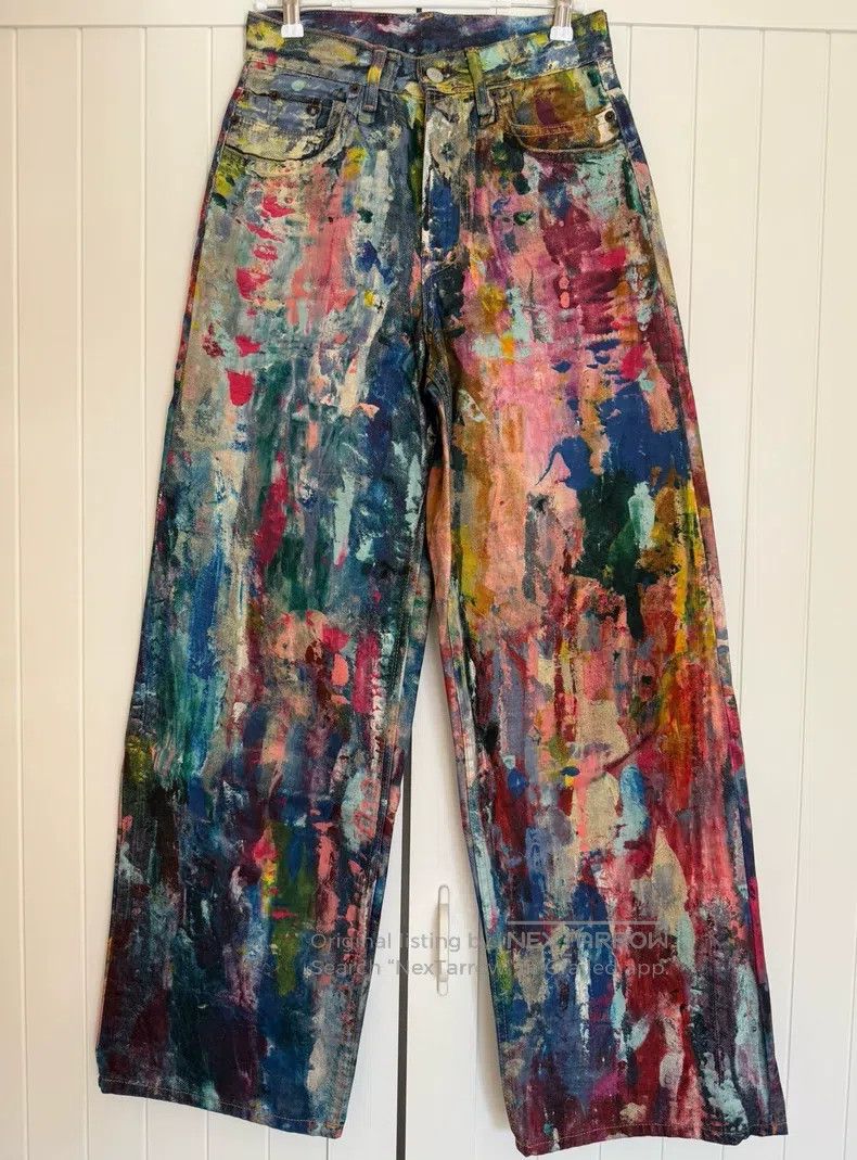 Acne Studios Acne Studios 1981F Colorful Low-Rise Wide Leg Pants Size US 32 / EU 48 - 2 Thumbnail