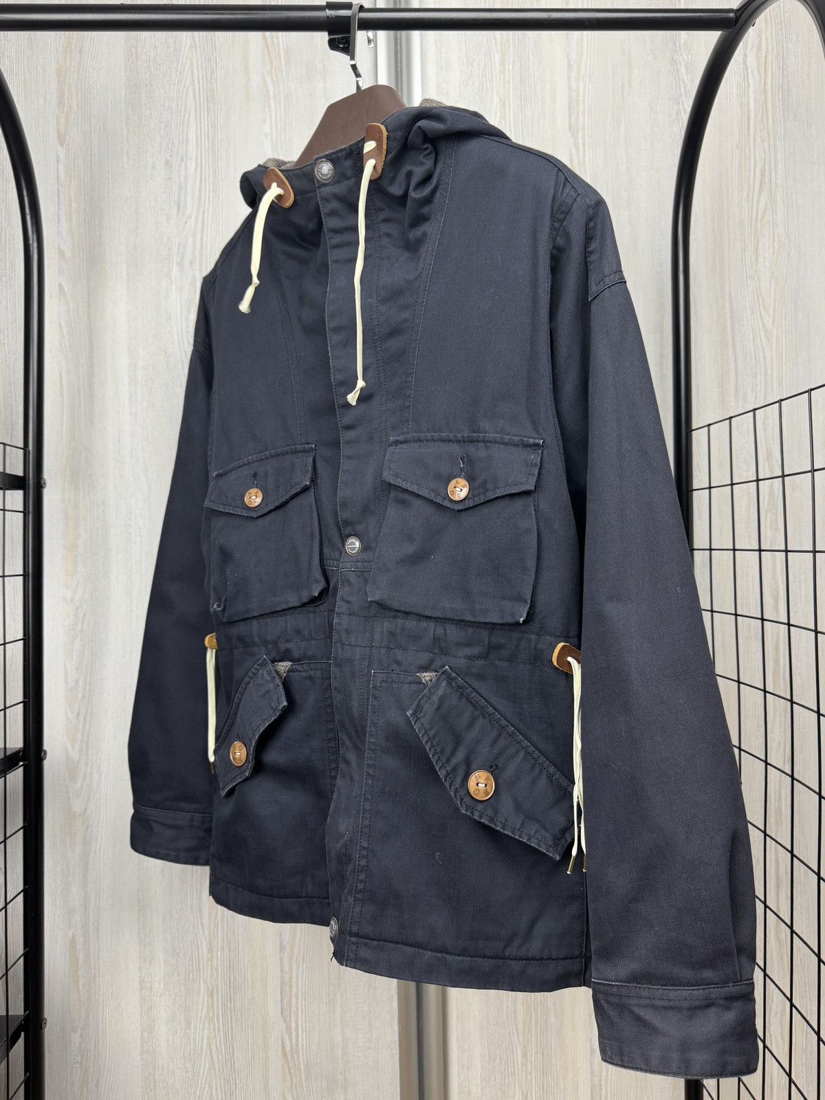 Garbstore Garbstore Hooded Mountain navy blue cotton parka jacket Size US S / EU 44-46 / 1 - 7 Thumbnail
