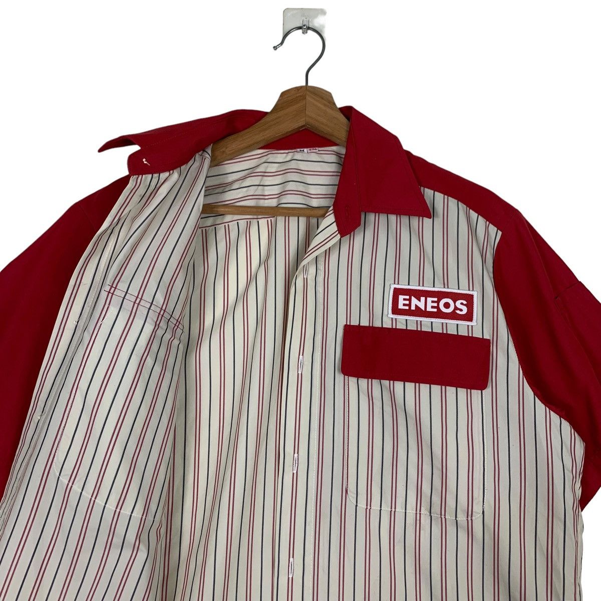 Japanese Brand Vintage ENEOS Work Shirt #0159-C8 Size US M / EU 48-50 / 2 - 11 Thumbnail