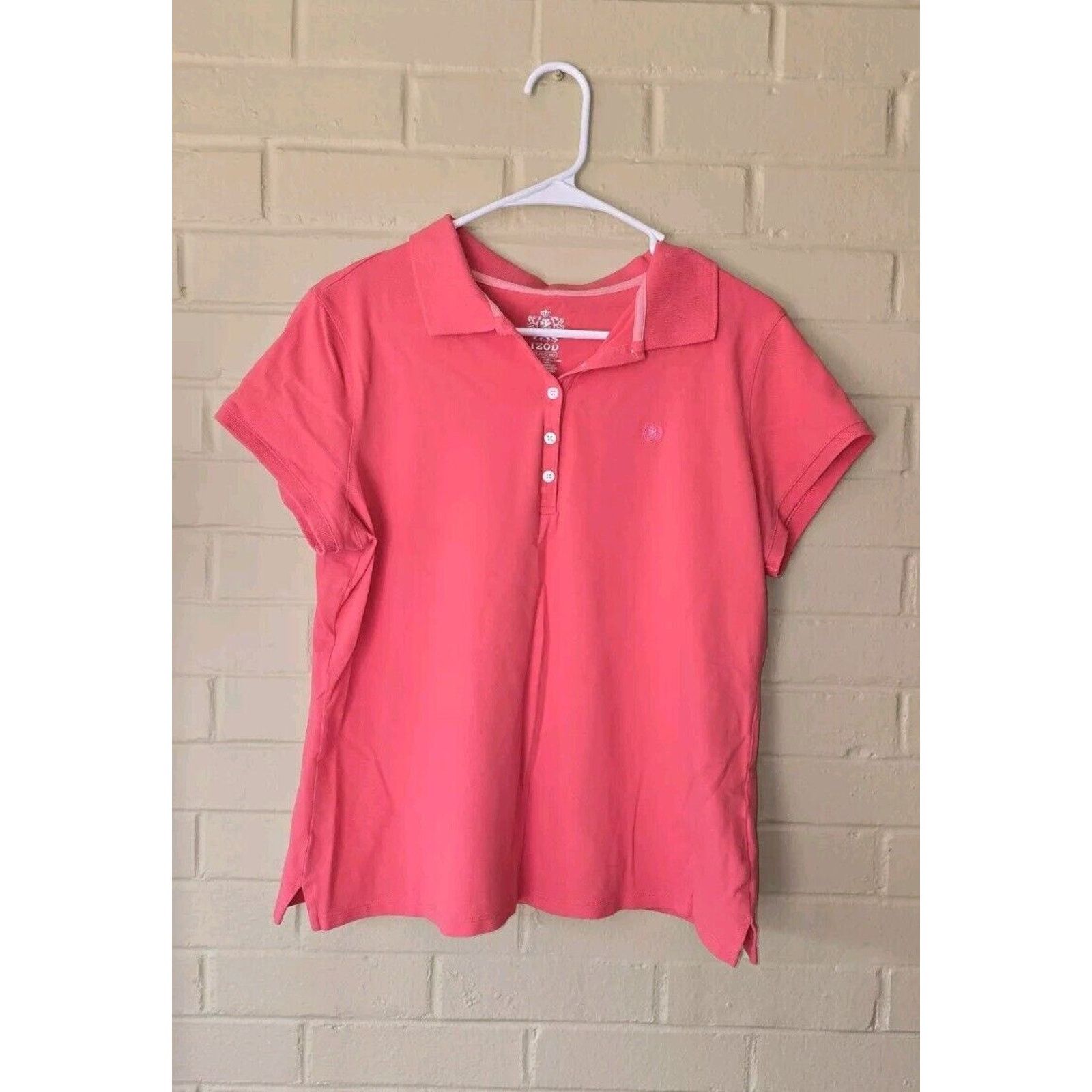 Izod Izod Polo Womens Medium Salmon Short Sleeve Size XL Golf Size XL / US 12-14 / IT 48-50 - 1 Thumbnail