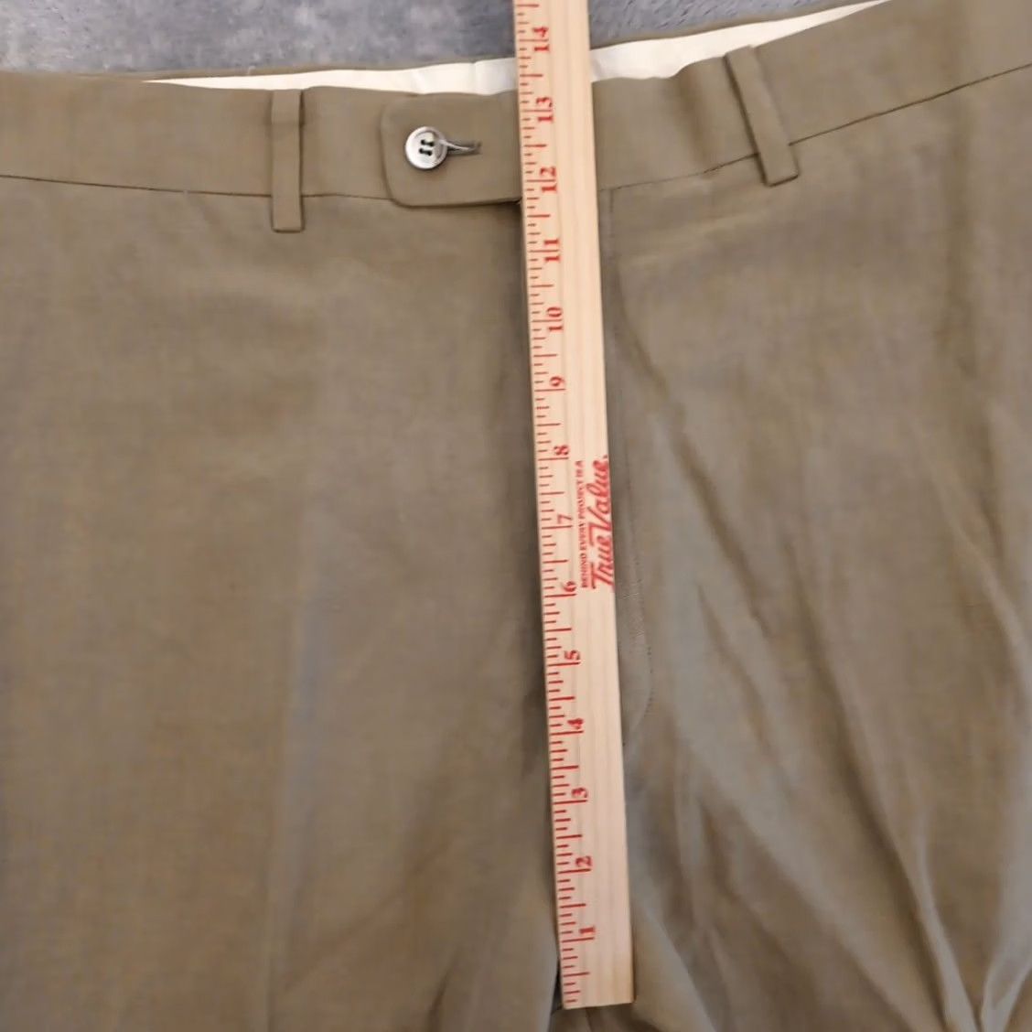 Vintage Blend Bullock & Jones Dress Pants Mens 38 Green Altered Hem Silk Linen Flat Front Straight Inseam 26 Regular Vintage No Mens Size US 38 / EU 54 - 3 Thumbnail
