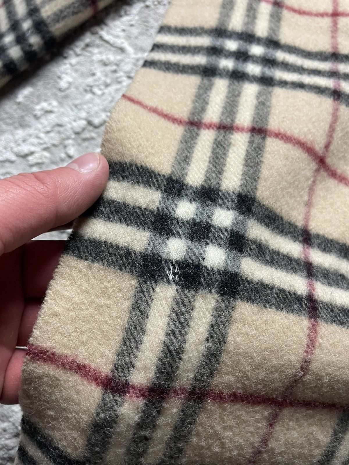 Burberry × Vintage Burberry Lambswool Scarf Made in England 90s Size ONE SIZE - 5 Thumbnail