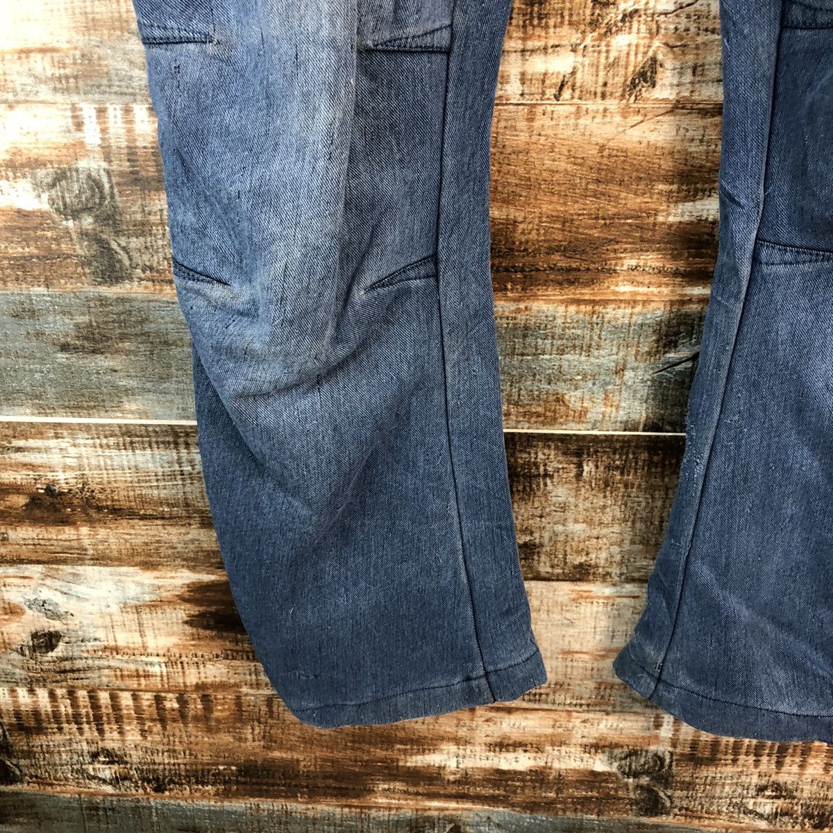 Japanese Brand Field Core Blue Distressed Denim Pants #A2138 Size US 33 - 11 Thumbnail
