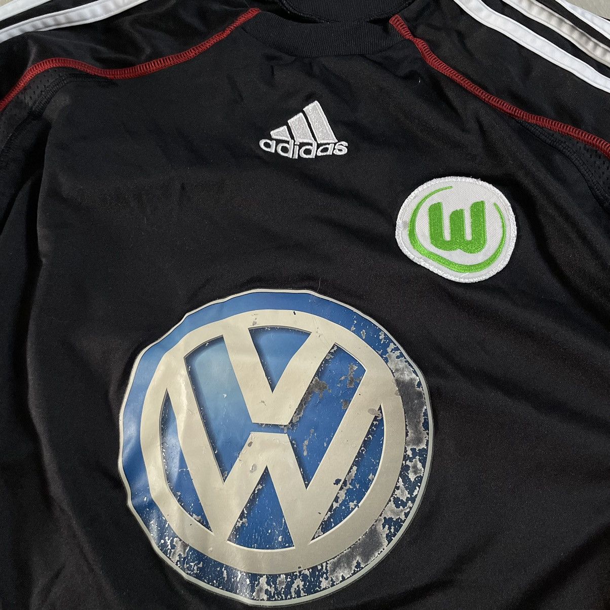 Adidas × Vintage ADIDAS WOLFSBURG 2009 GOALKEEPER LONG SLEEVE JERSEY RICHTER Size US L / EU 52-54 / 3 - 7 Thumbnail