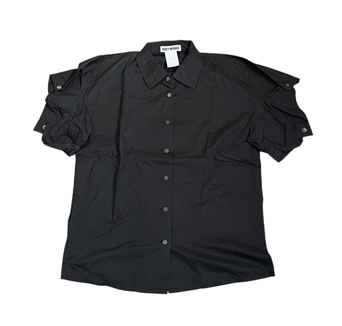 Issey Miyake TAX FREE 🇺🇸 issey miyake black avant garde sleeve shirt Size US S / EU 44-46 / 1 - 1 Thumbnail