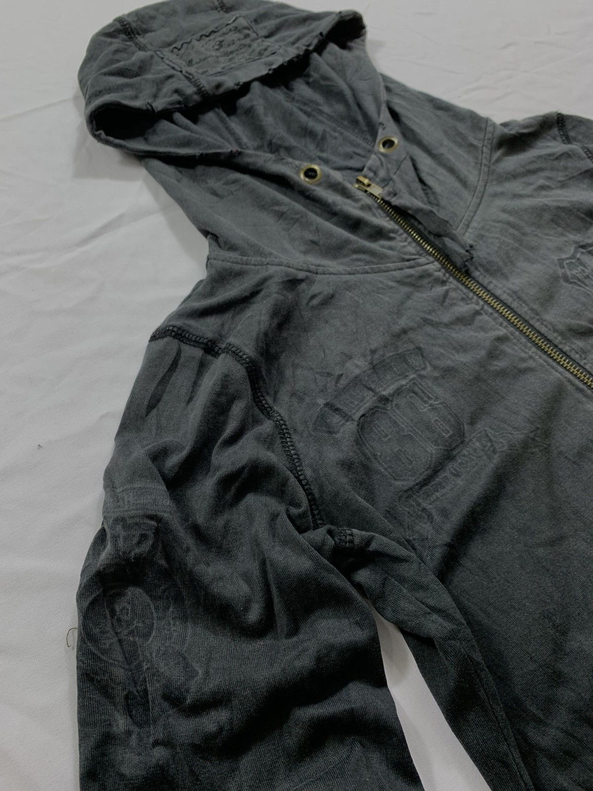 Hysteric Glamour HEAVEN AND EARTH DISTRESSED FADED GOTHIC PUNK ZIP HOODIE Size US M / EU 48-50 / 2 - 3 Thumbnail