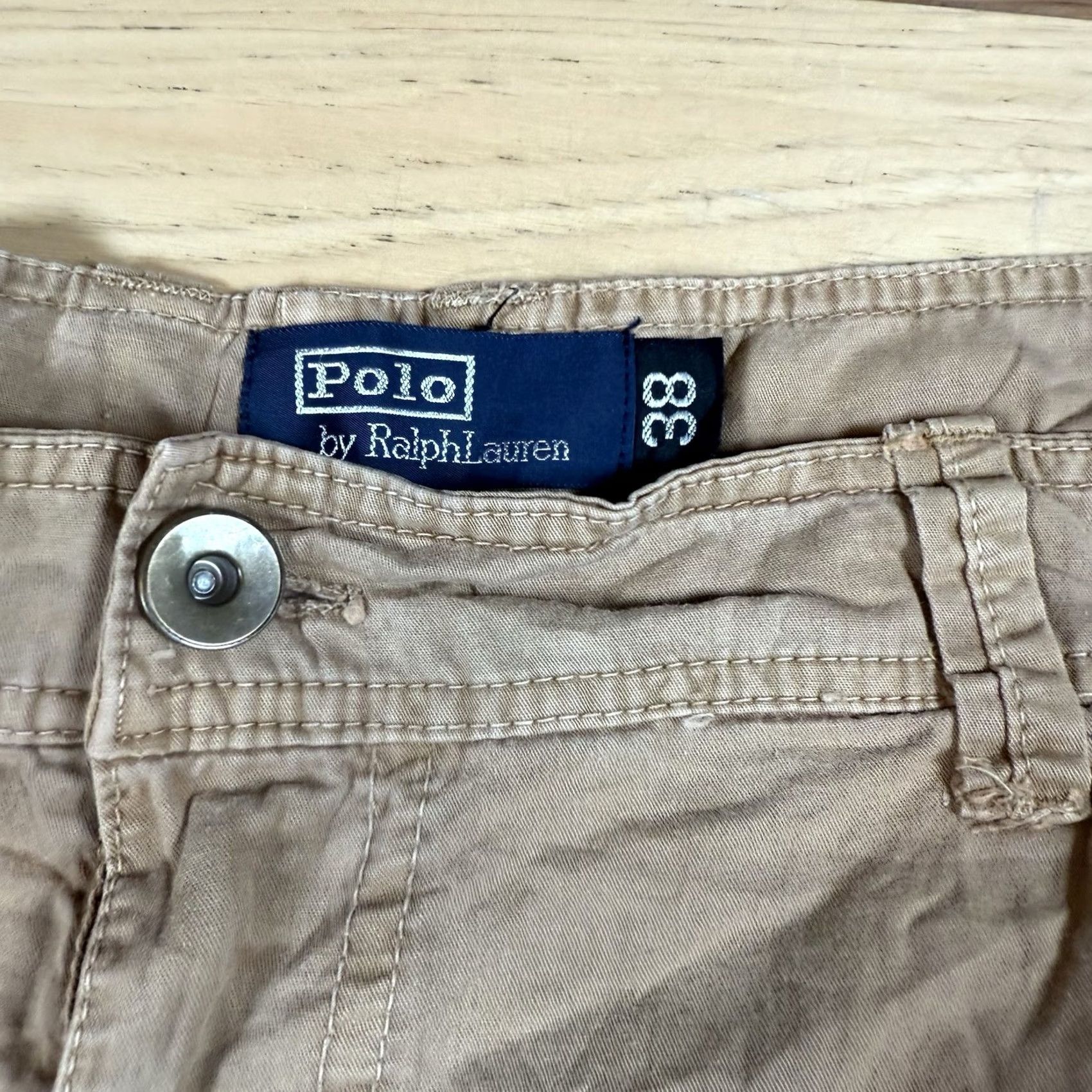 Polo Ralph Lauren VINTAGE 90s Polo Ralph Lauren Cargo Shorts Mens 38 Khaki Blue Military Paratrooper Polo Ralph Lauren Cargo Shorts Mens 38 90s Size US M / EU 48-50 / 2 - 5 Thumbnail