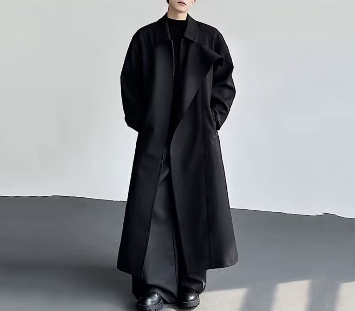 Other Casual Designer Midi Zipper Trench Coat Streetwear Size US XL / EU 56 / 4 - 4 Thumbnail