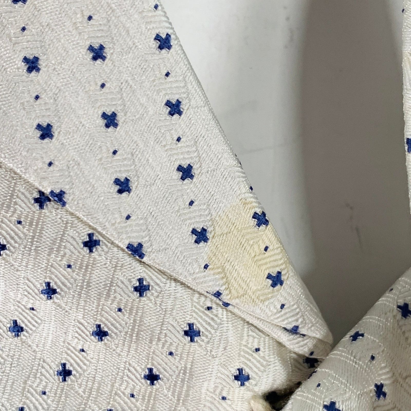 Other FAVOURBROOK 46 Beige Navy Dots Silk Classic Notch Lapel Vest Size US L / EU 52-54 / 3 - 6 Thumbnail