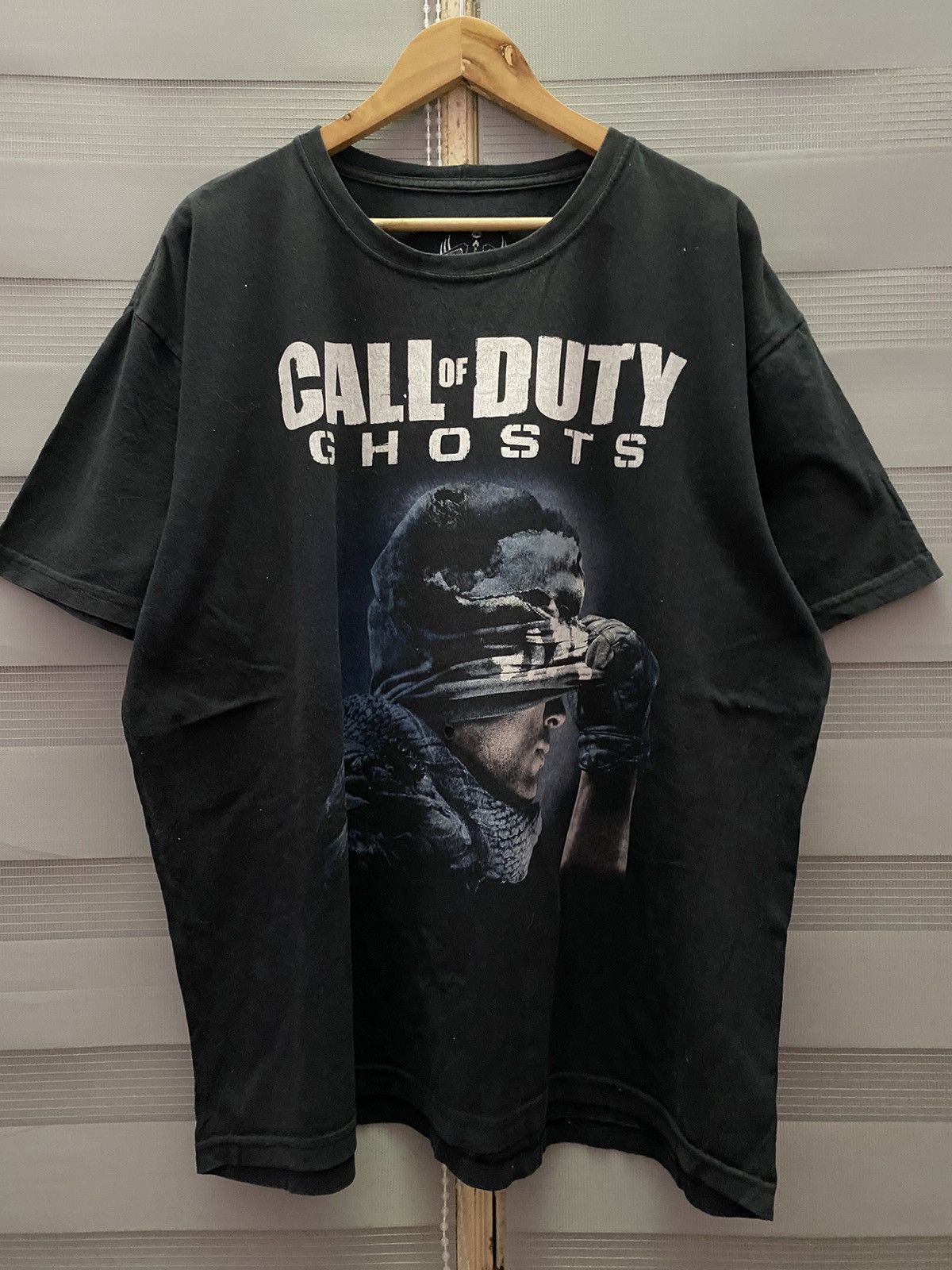 Pre-owned Band Tees Vintage Call Of Duty Ghost Video Game Promo T Shirts In Black