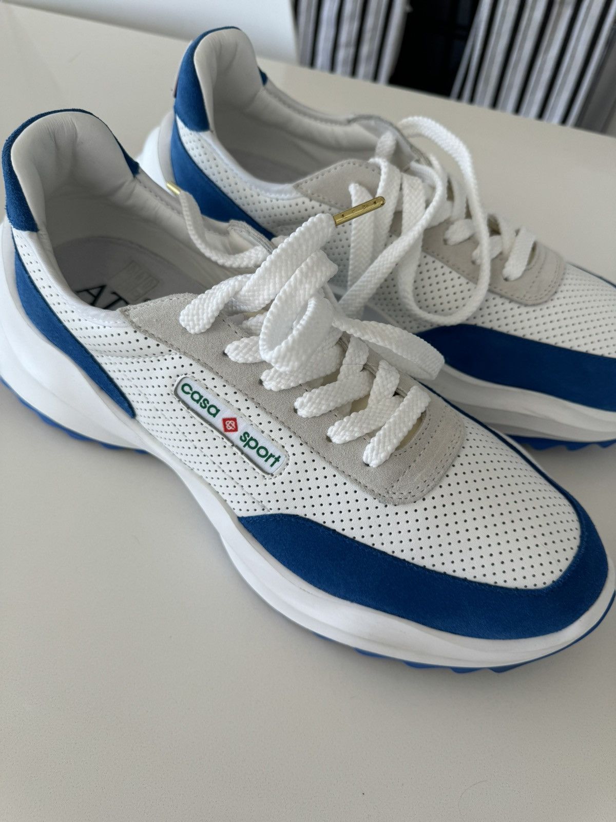 Casablanca Casablanca Atlantis White & Blue Sneaker 12.5 Size US 12.5 / EU 45-46 - 2 Thumbnail