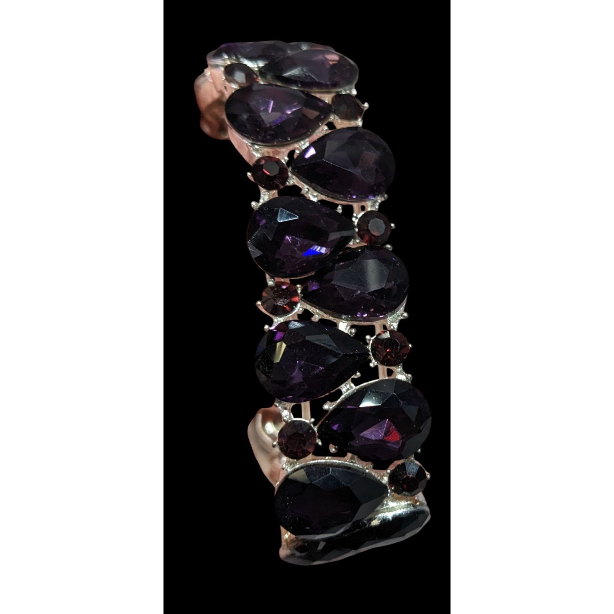 Other Elegant Glam Goth Teardrop Stretch Statement Bracelet With R Size ONE SIZE - 5 Thumbnail