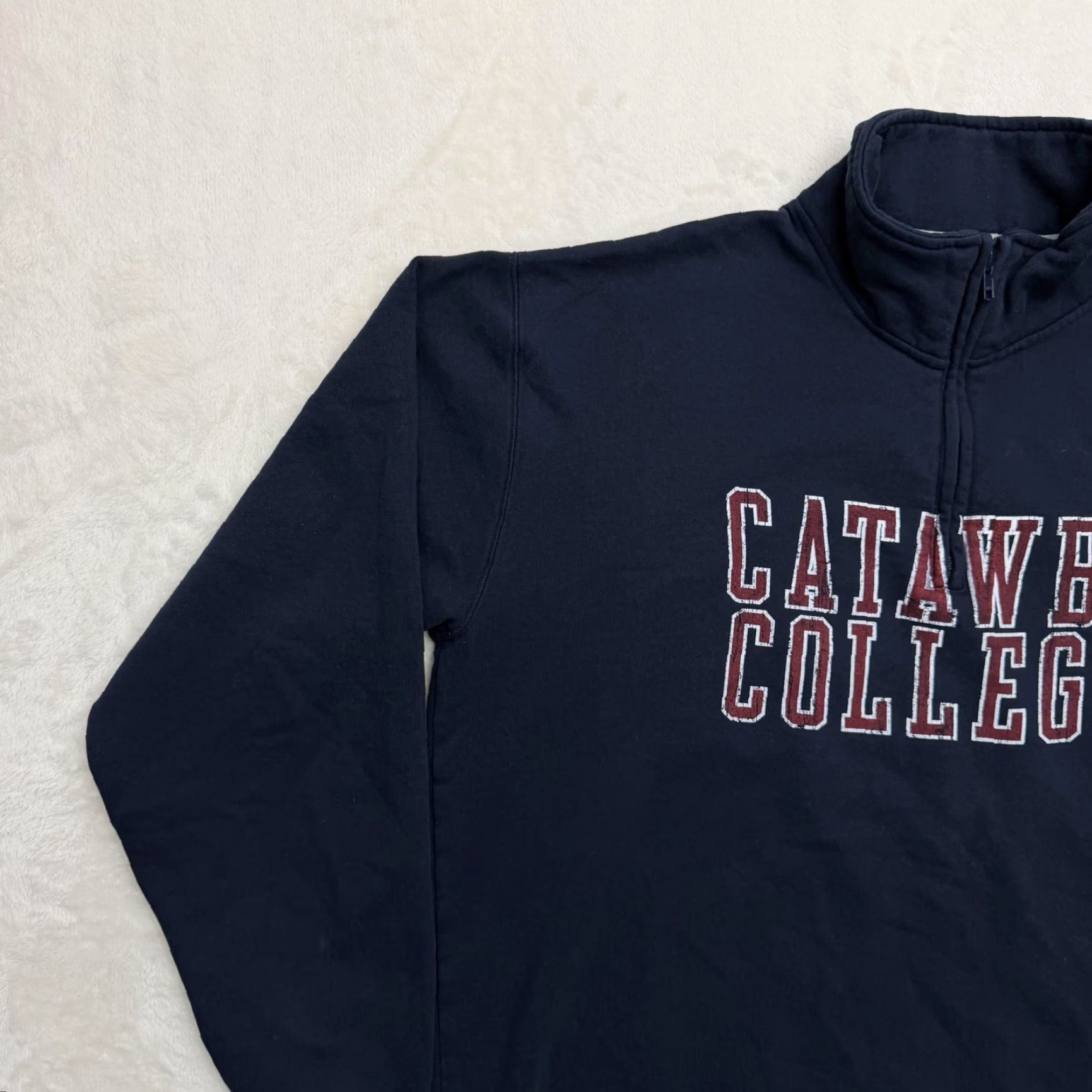 Champion Champion Catawba College Sweatshirt Men XL Blue 1/4 Zip Pullover Gym & Training Logo Graphic Print Shirts Mens Size US XL / EU 56 / 4 - 7 Thumbnail