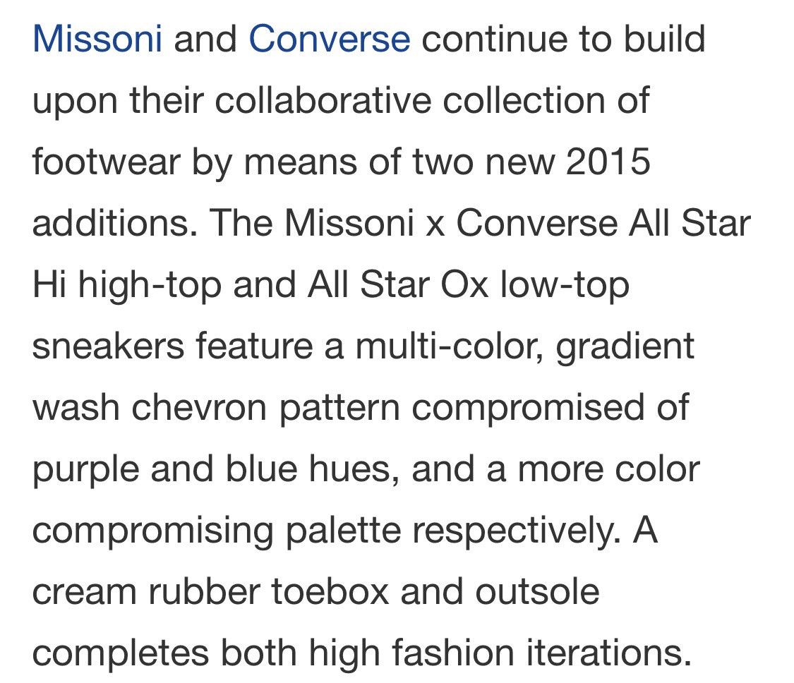 Converse × Missoni LASTDROP🔥41.5 2015 Missoni Converse All Star Hi Egret Multi Size US 8 / EU 41 - 4 Thumbnail