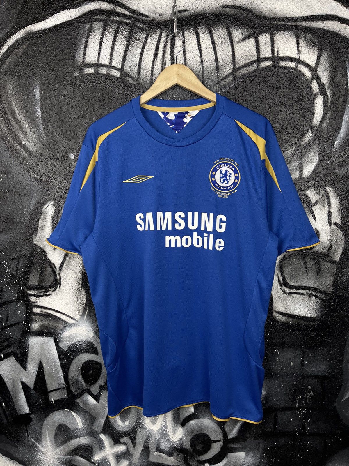 Umbro Umbro Chelsea FC 2005-2006 Home 125 Years Soccer Jersey T-Shirt #9 Essien Size US XL / EU 56 / 4 - 3 Thumbnail