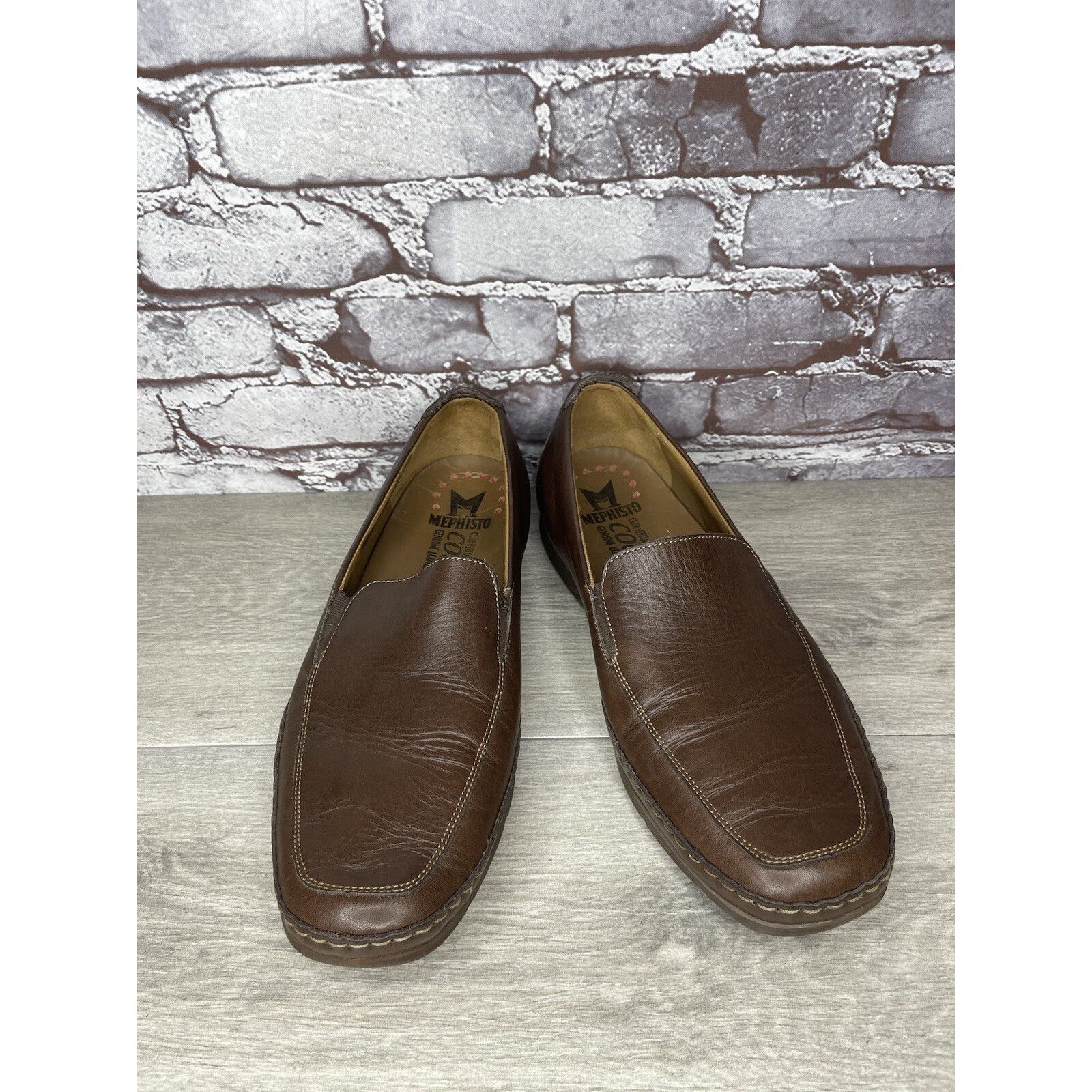 Mephisto Mephisto Loafers Men Sz 10.5 Brown Leather Slip On Moc Cool Size US 10.5 / EU 43-44 - 8 Thumbnail