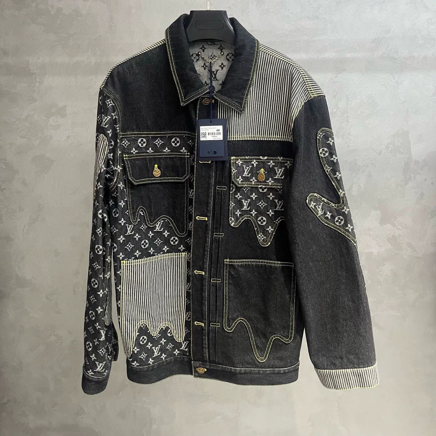 Louis Vuitton Louis Vuitton Black Monogram Denim Jacket Size US M / EU 48-50 / 2 - 1 Thumbnail