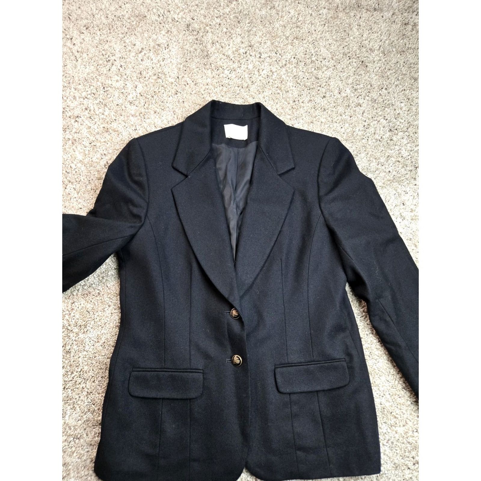 Pendleton VINTAGE Pendleton Blazer Womens 38 Black Wool Single-Breasted Lined 90s Jacket Blazer Womens Black Wool Size XS / US 0-2 / IT 36-38 - 6 Thumbnail