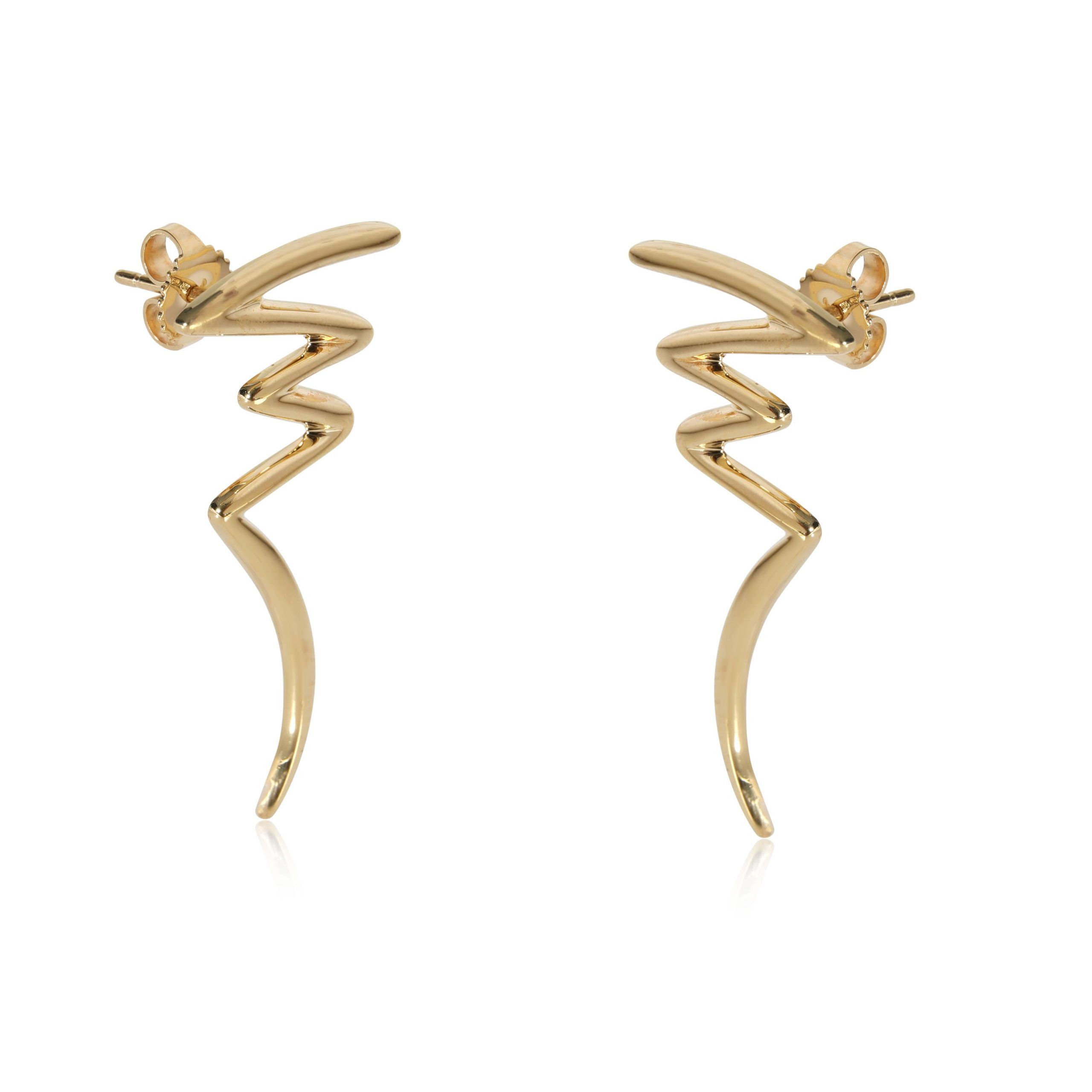 Tiffany & Co. Paloma Picasso Scribble Earrings in 18k Yellow Gold