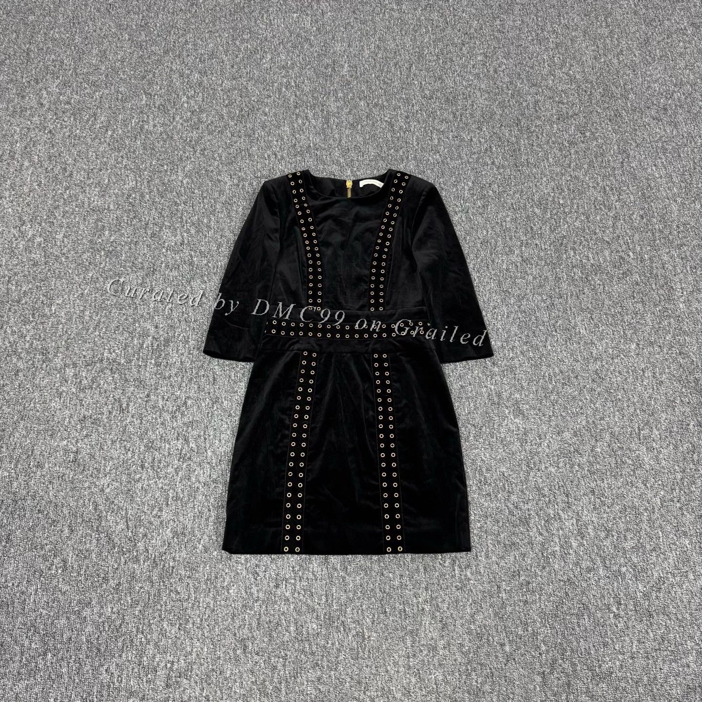 Balmain Balmain Black Velvet Gold Eyelet Rivet Size XS / US 0-2 / IT 36-38 - 1 Thumbnail
