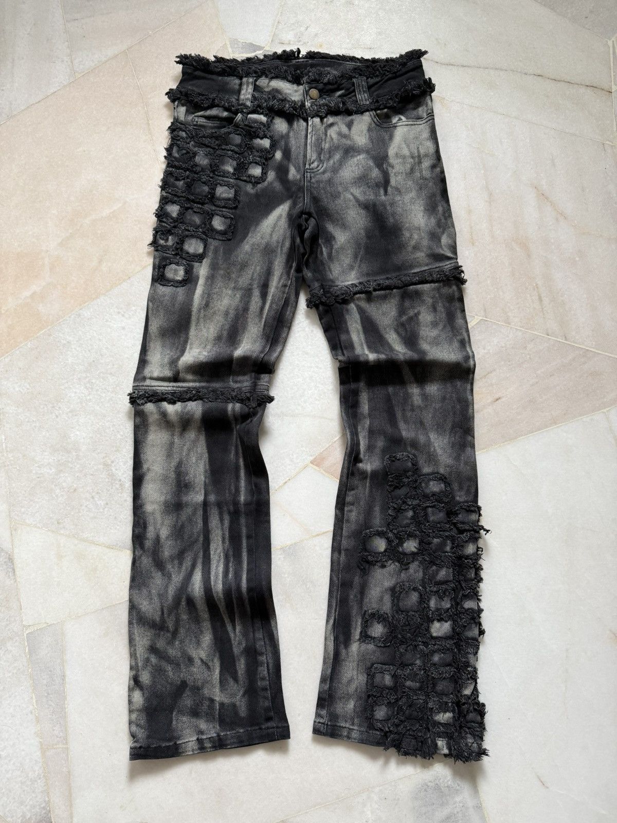 If Six Was Nine Vintage 2000s Smoke Flare pants Size US 28 / EU 44 - 1 Thumbnail
