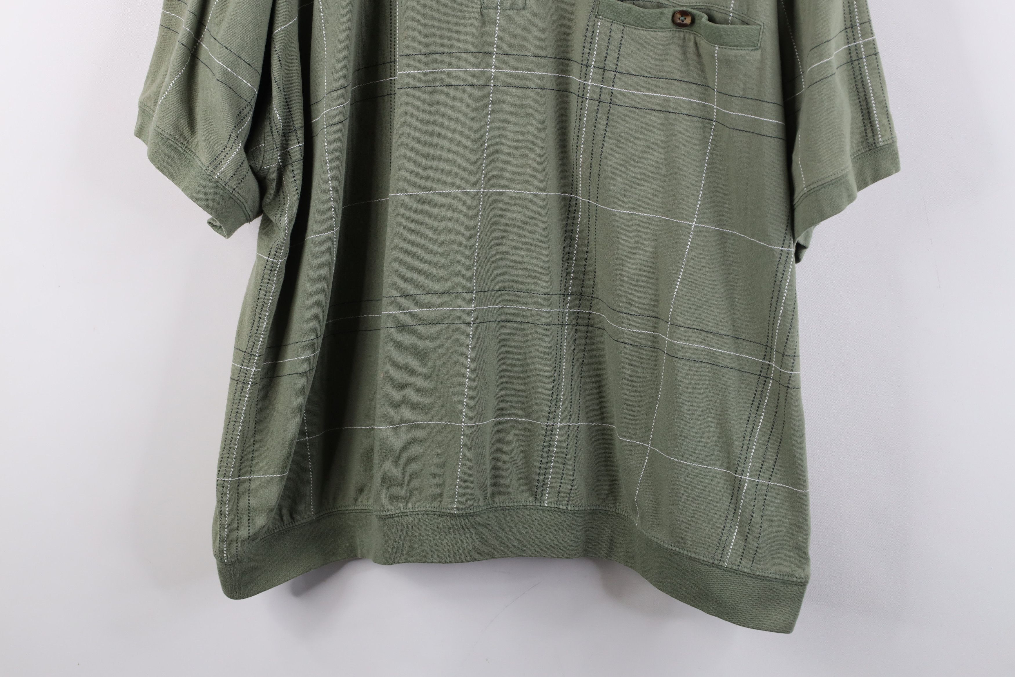 Vintage Vintage 90s Streetwear Plaid Collared Pullover Polo Shirt Size US XXL / EU 58 / 5 - 3 Thumbnail