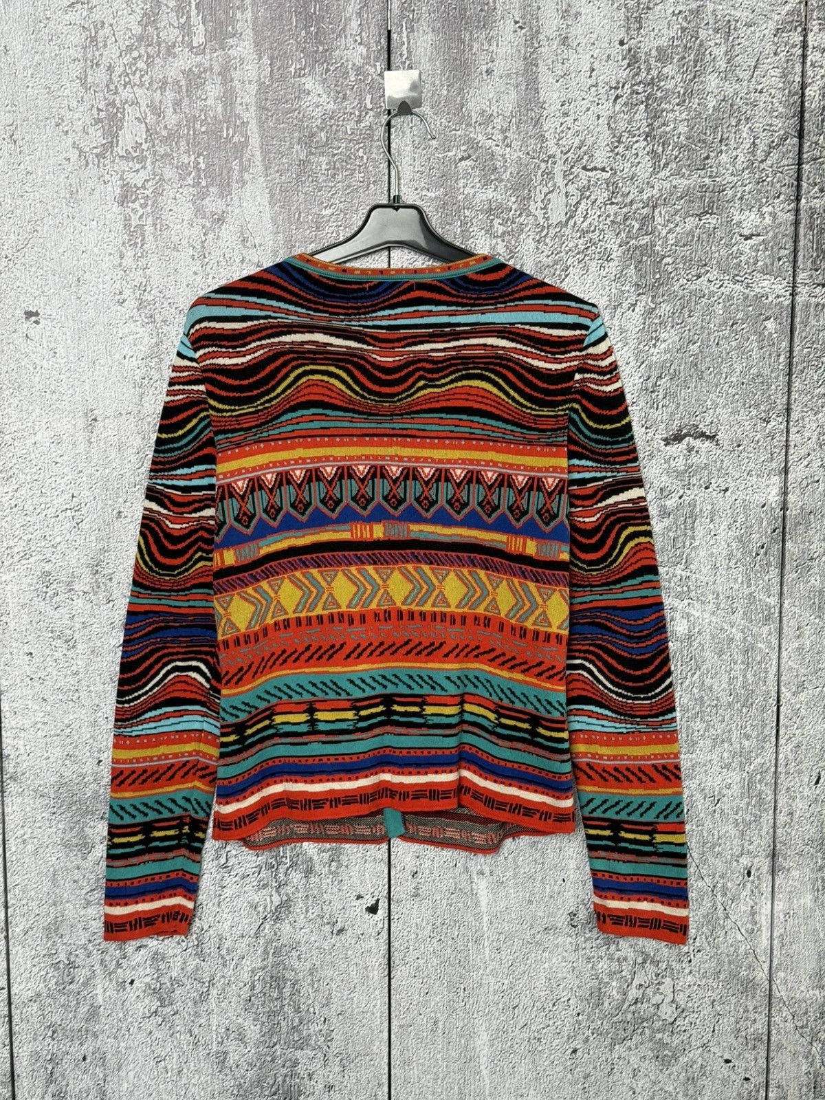 Coogi IVKO Button Cardigan Colorful Knit Ethnic Pattern Sweater Size S / US 4 / IT 40 - 9 Thumbnail