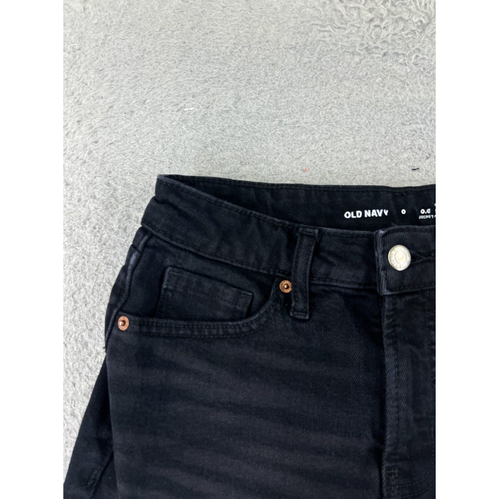 Old Navy VINTAGE Old Navy Women's Shorts Casual Cotton Blend Mid Rise Cutoff Denim Black 25x2 Summer Size 25" / US 0 / IT 36 - 4 Thumbnail