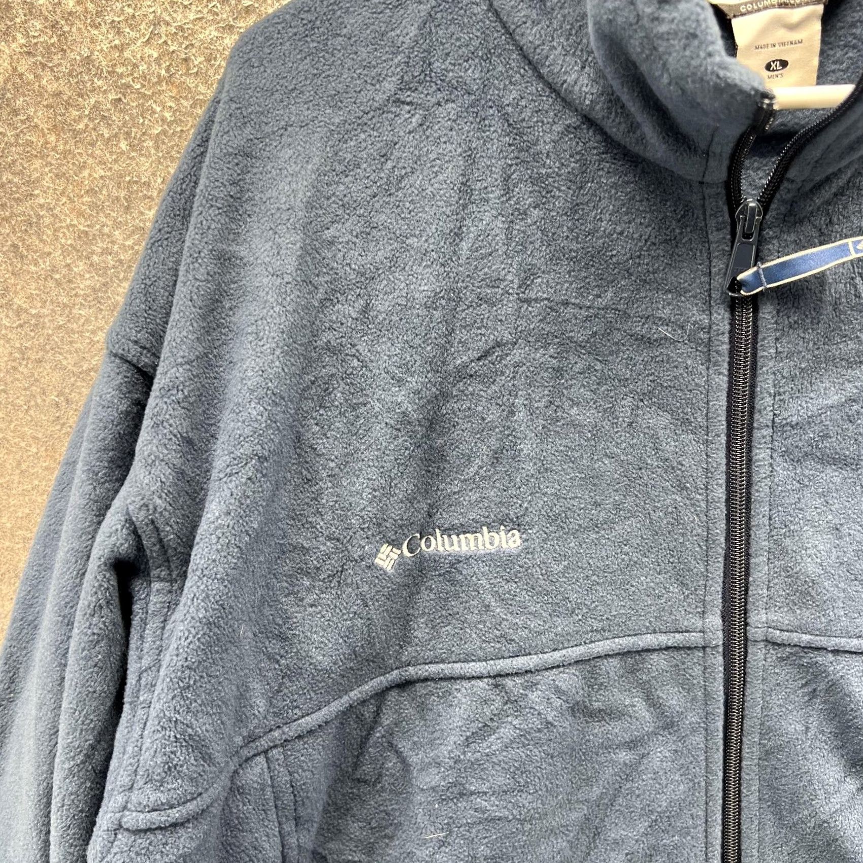 Layer 8 Columbia Jacket Mens XL Blue Fleece Full Zip Outdoor Hiking Warm Casual Layer Size US XL / EU 56 / 4 - 4 Thumbnail