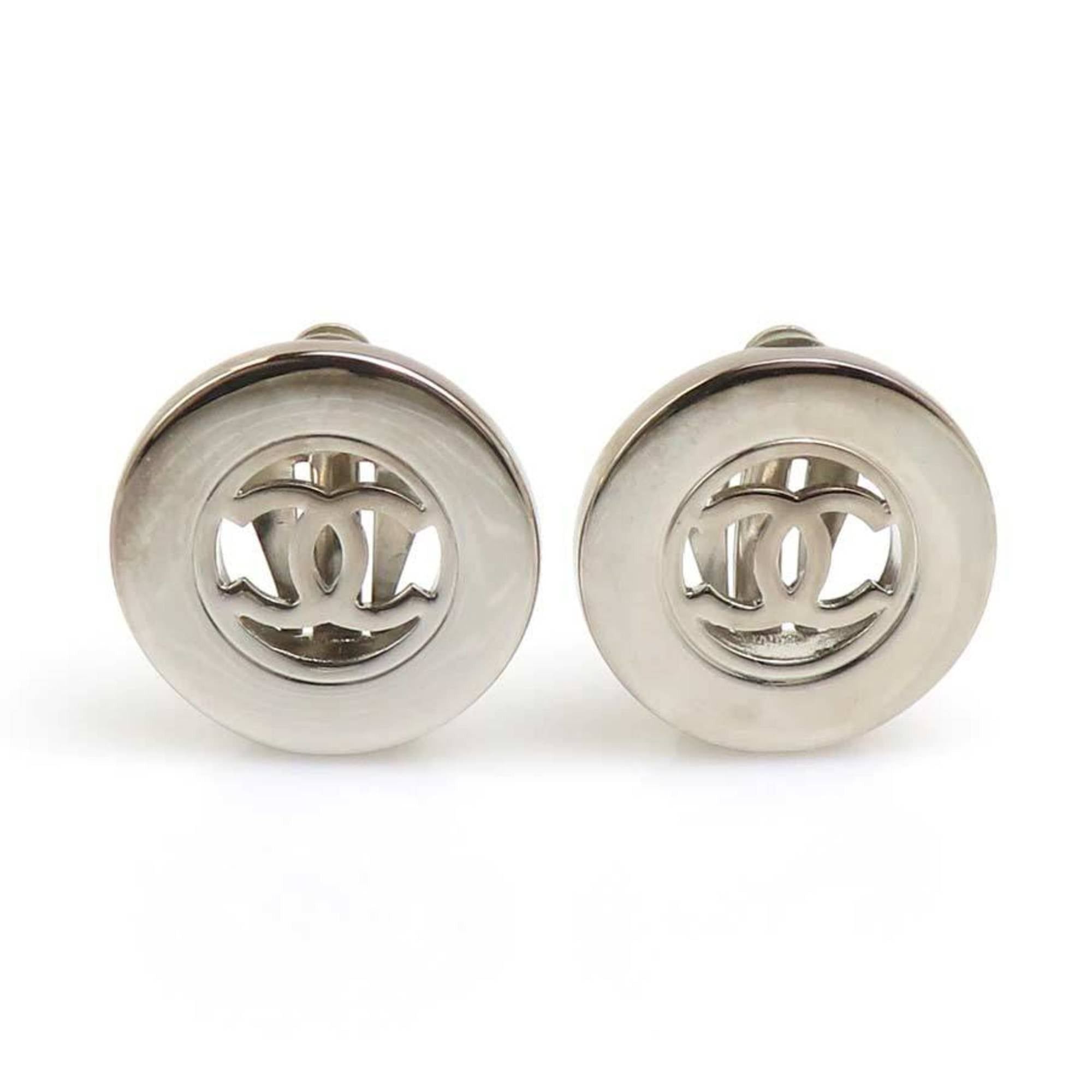 Chanel CHANEL Coco Mark Metal Silver Earrings for Women e61388i Size ONE SIZE - 1 Thumbnail