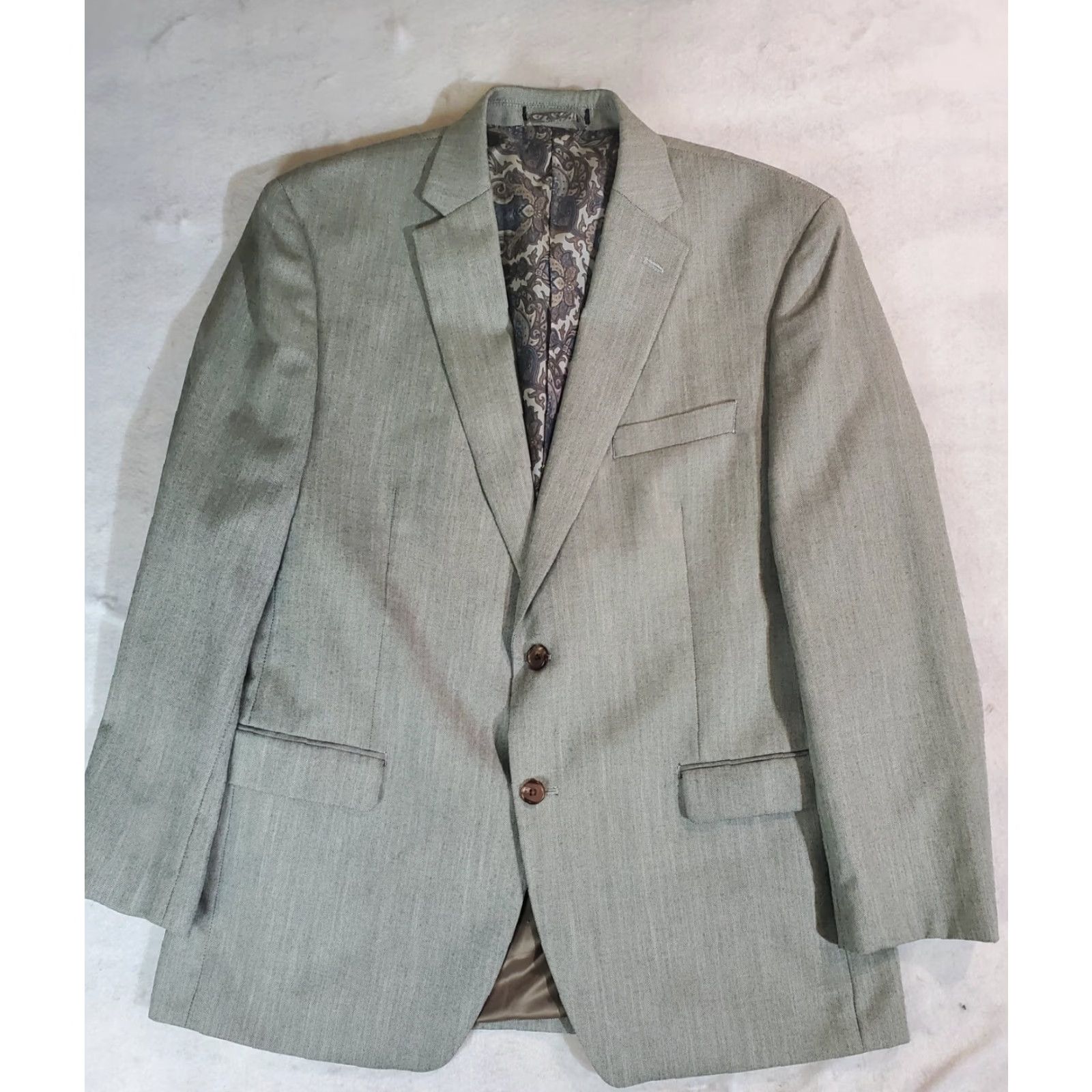 Ralph Lauren VINTAGE RALPH LAUREN Signature Sport Coat Gray Wool Blend- Paisley Lining Mens 42R Size US XS / EU 42 / 0 - 2 Thumbnail