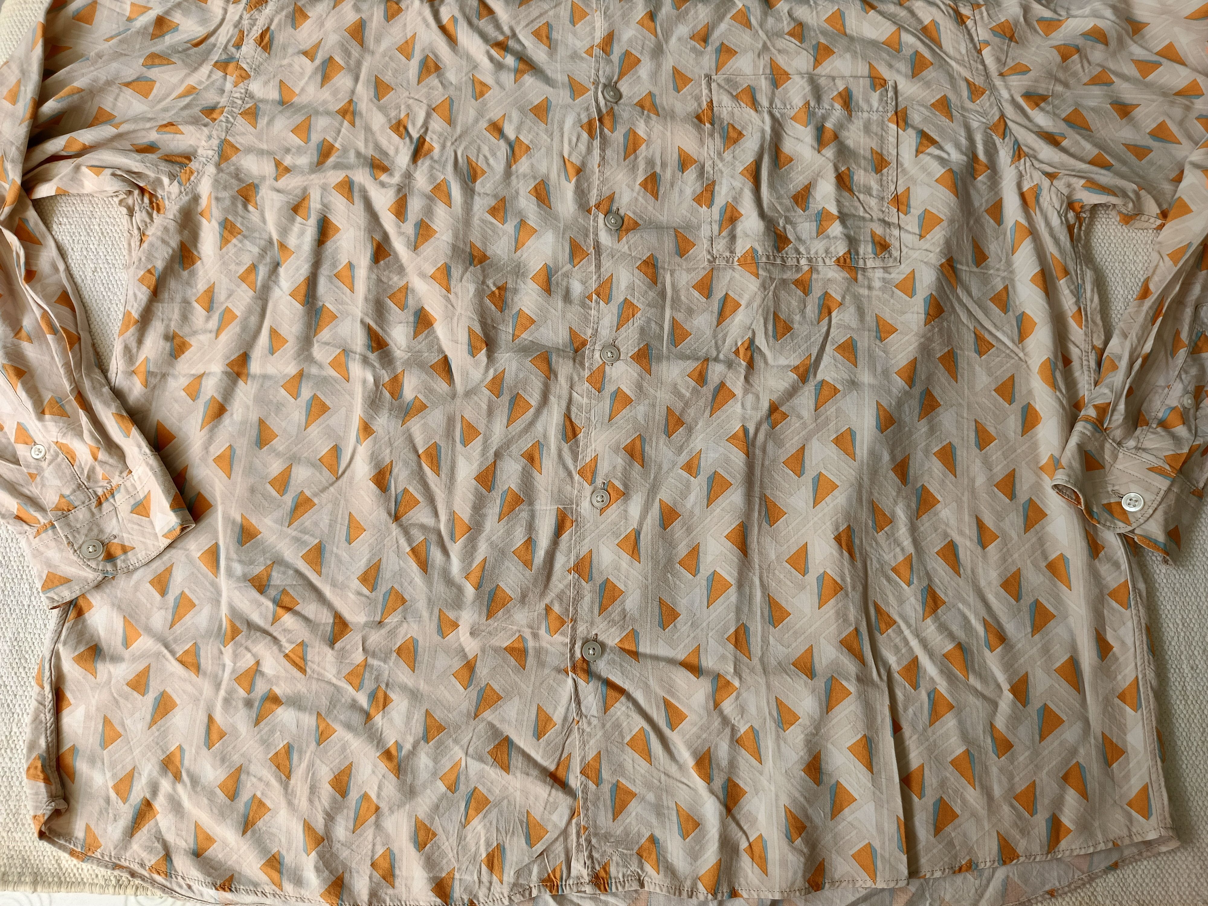 Japanese Brand Niko and ... triangles orange rayon large shirt Size US L / EU 52-54 / 3 - 11 Thumbnail