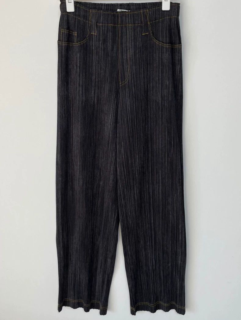 Issey Miyake issey miyake size:3 Black pleated pants Size US 27 - 1 Thumbnail
