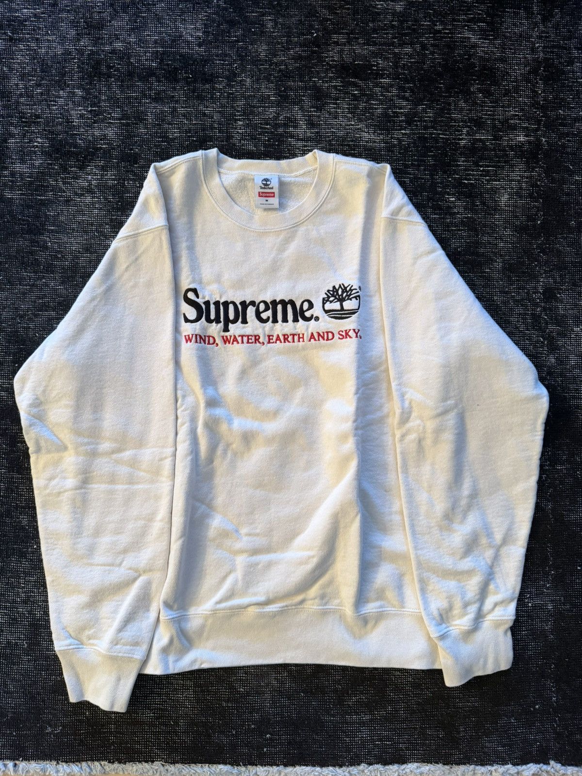 Supreme Supreme/Timberland Ivory Crewneck Size US M / EU 48-50 / 2 - 2 Thumbnail