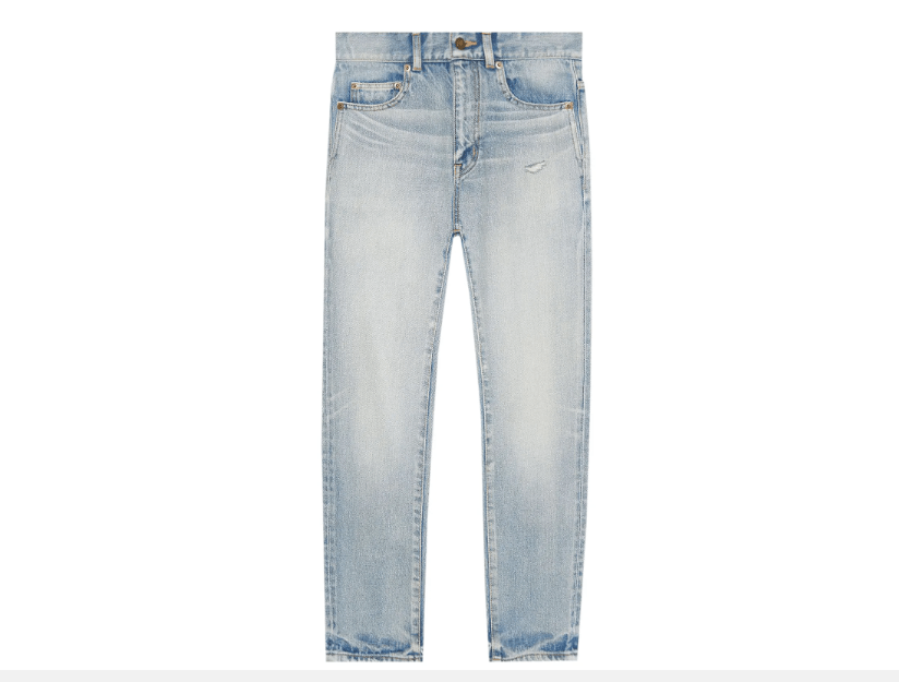 Saint Laurent Paris o1bcso1str1124 Slim Fit Jeans in Blue Size US 27 - 1 Thumbnail