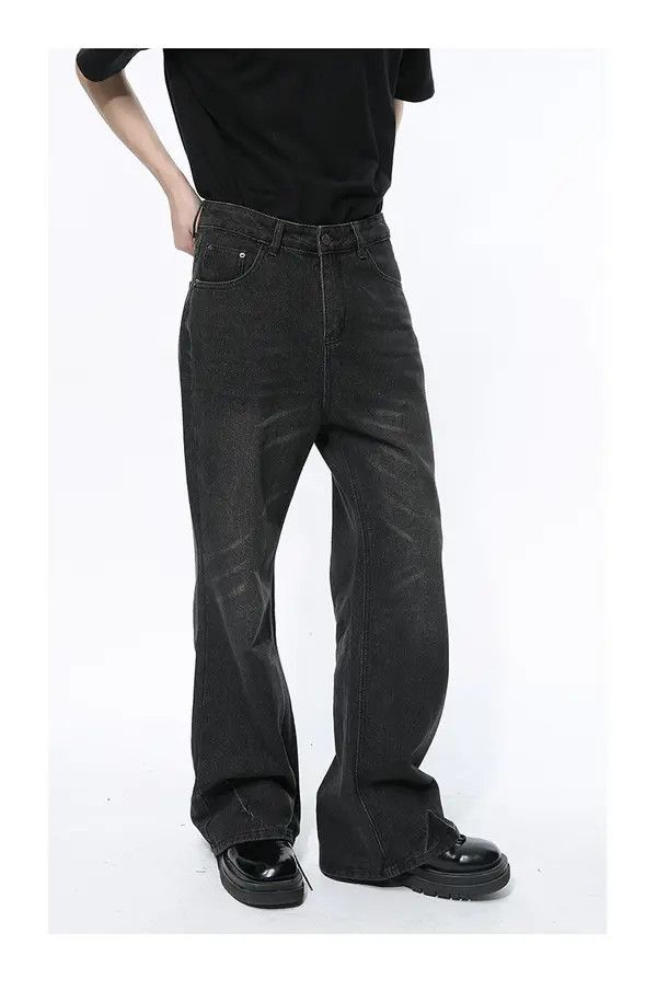 Japanese Brand Nozomi x Sara Vintage Black Loose Washed Bootcut Jeans Size US 32 / EU 48 - 3 Thumbnail