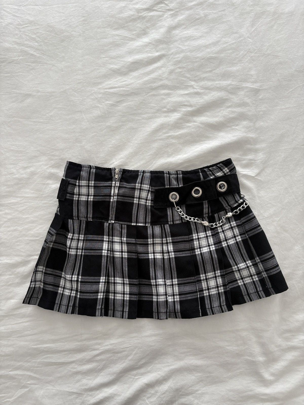 Tripp NYC × Vintage Vintage Tripp NYC Skirt Medium White Black Plaid Mini Tutu Size 28" / US 6 / IT 42 - 8 Thumbnail