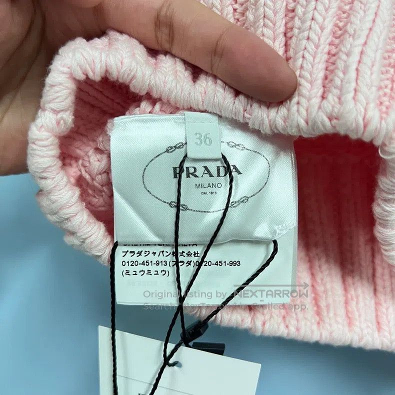Prada Prada Inverted triangle logo pink sweater vest Size XXS / US 00 / IT 34 - 5 Thumbnail
