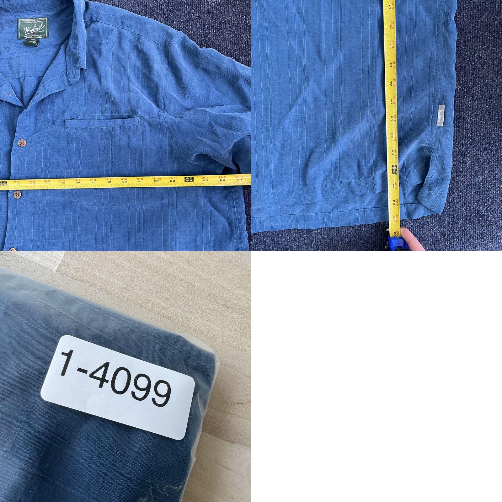 Vintage Woolrich Shirt Mens 2XL Blue Stripe Short Sleeve Button Up Lightweight Casual Size US XXL / EU 58 / 5 - 8 Thumbnail