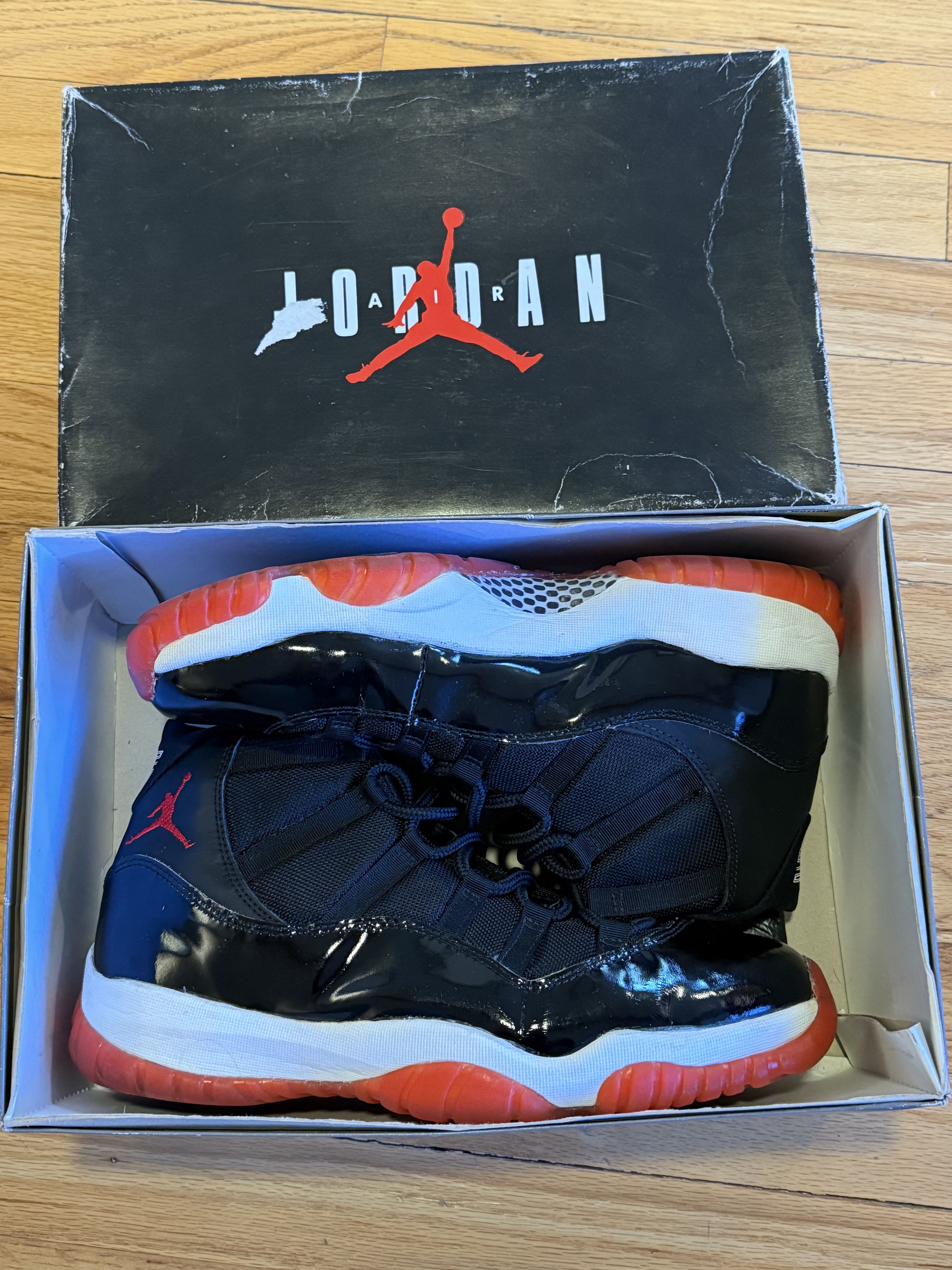 Jordan Brand 1996 Air Jordan XI 11 Bred OG With Box 130245 062 Size US 12 / EU 45 - 7 Thumbnail