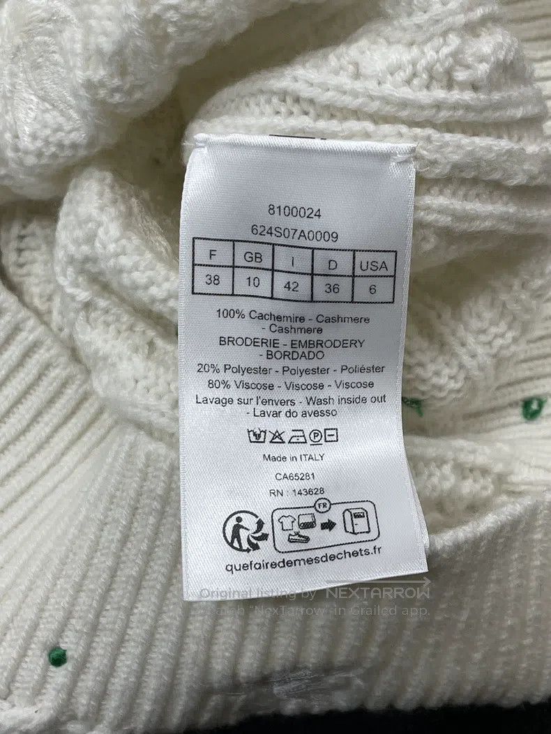 Dior Dior 26 early spring flower letter logo embroidery knitted Size XS / US 0-2 / IT 36-38 - 5 Thumbnail