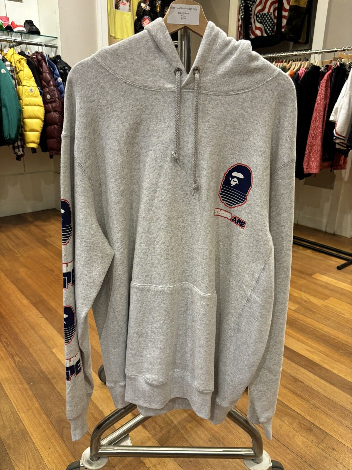 Selling Grey bape hoodie xxxl