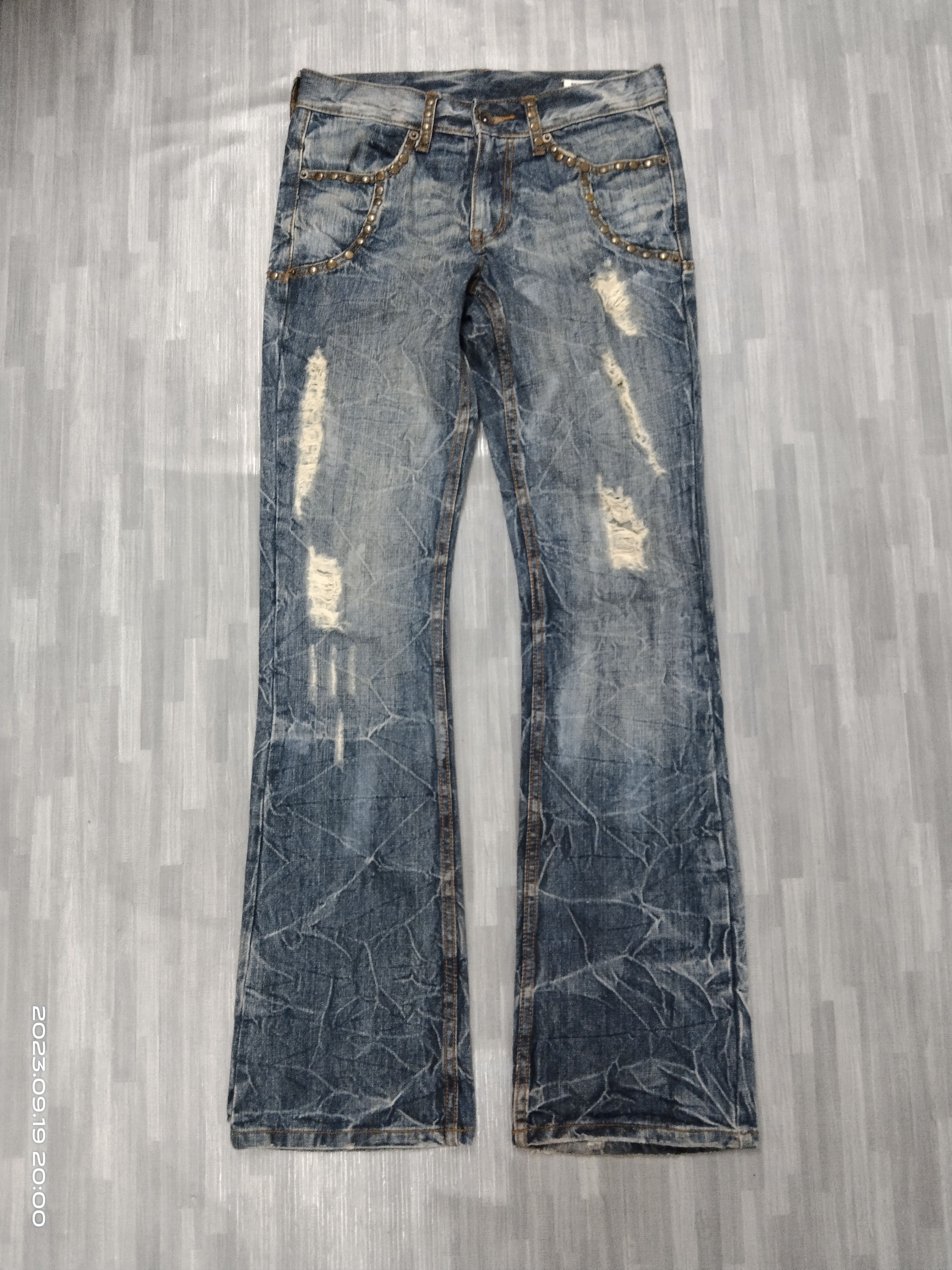 Other FLARE SICK RIPED STUDDED SEMANTIC DESIGN Size US 28 / EU 44 - 2 Thumbnail