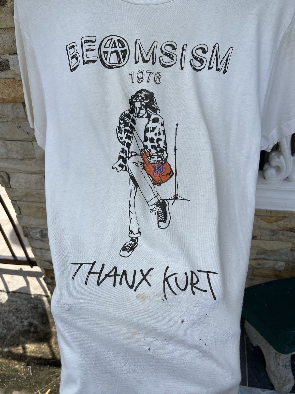 Band Tees × Beams Plus Last Drop🔥THRASHED🔥Beams Pop Art Kurt Cobain ERD GRUNGE Tee Size US L / EU 52-54 / 3 - 3 Thumbnail