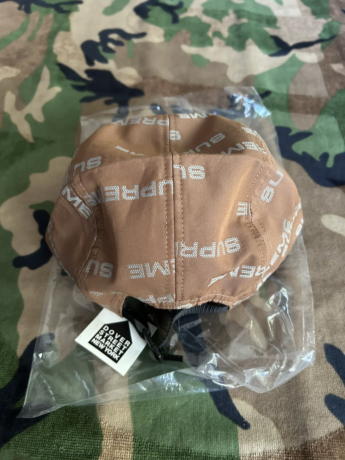Supreme Supreme Reflective Jacquard Camp Cap Brown FW24 Size ONE SIZE - 7 Thumbnail