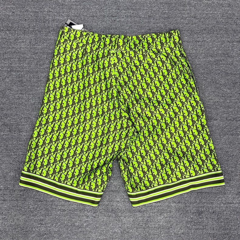 Dior Green Printed Silk Shorts Size 48-2506 Size US 44 / EU 60 - 2 Thumbnail