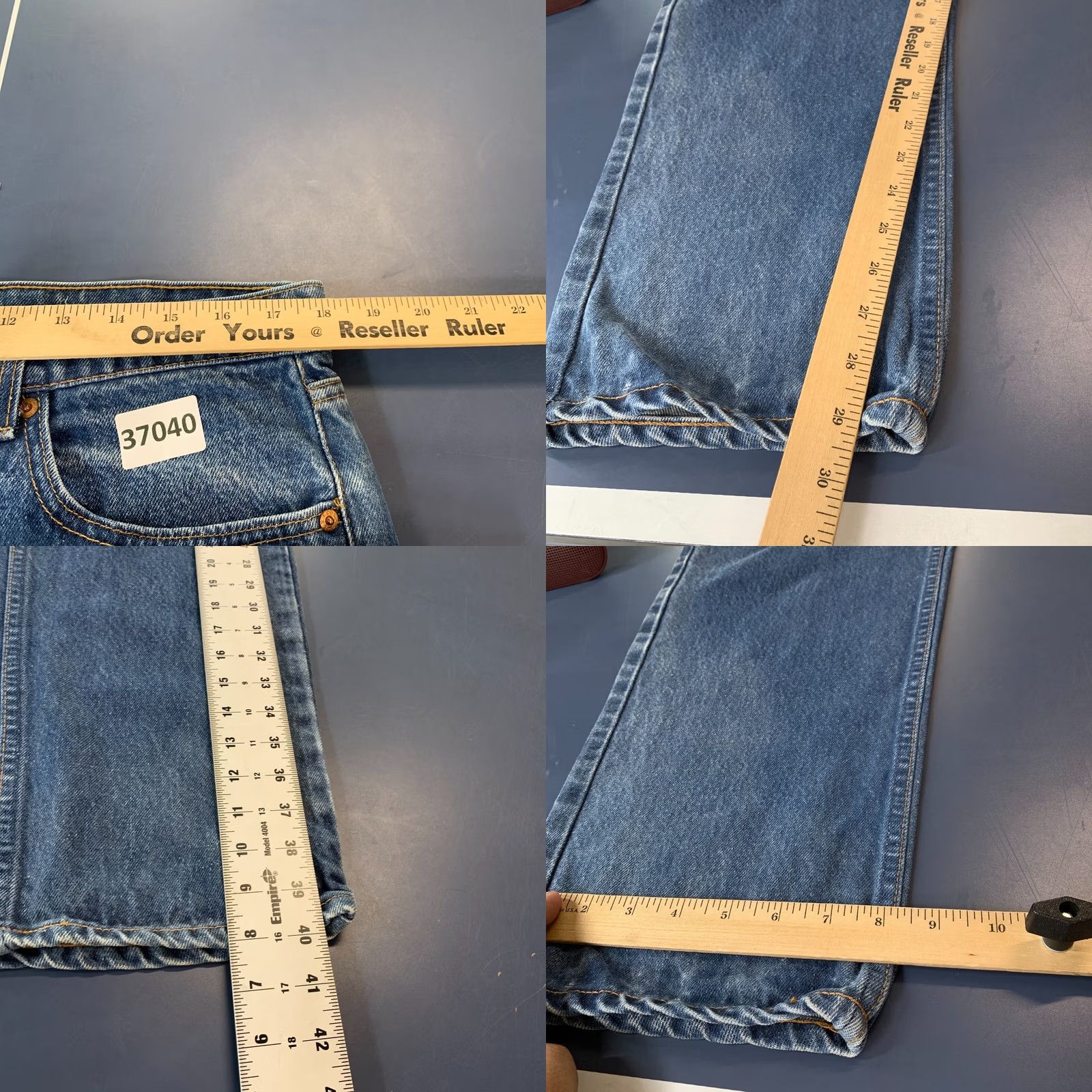 Levi's Levis 505 Jeans Mens Blue Denim Straight Leg USA VTGs 80s Size 38x31 Fits 36x29 Size US 38 / EU 54 - 10 Thumbnail