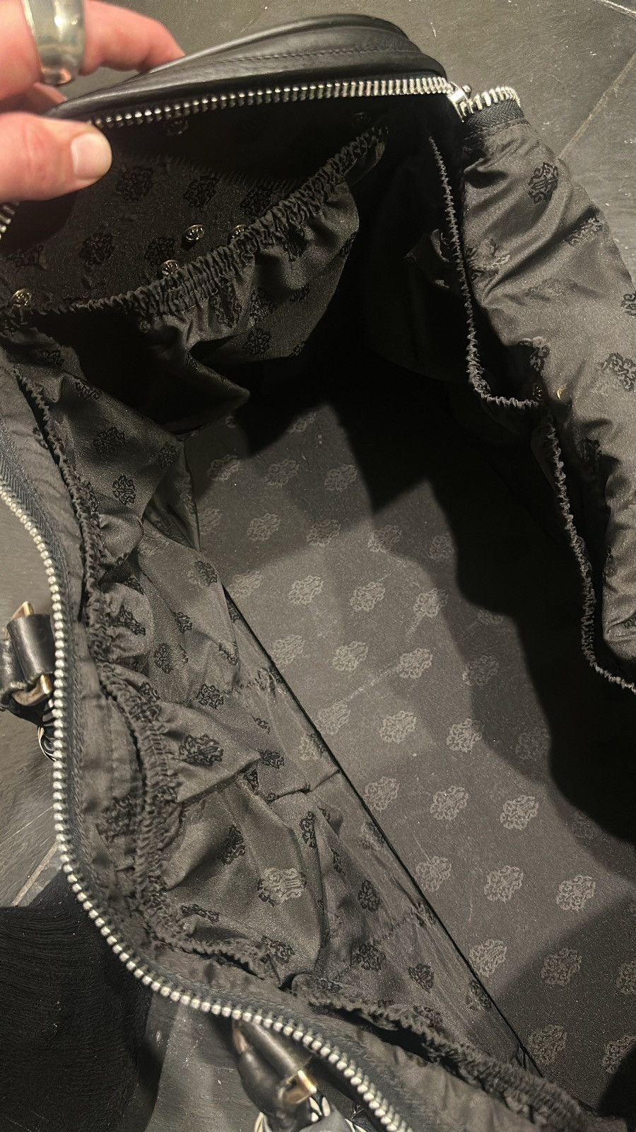 Chrome Hearts Chrome Hearts XL Duffle Bag Black Leather Crosses Luggage Size ONE SIZE - 8 Thumbnail